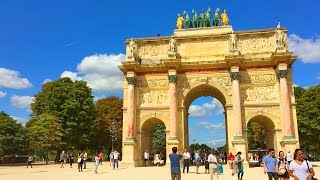 PARIS WALK  Tuileries Garden incl Arc de Triomphe du Carrousel  France [upl. by Avilys411]