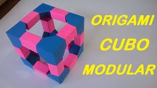 Origami Cubo Modular  Origami Modular Cube [upl. by Edivad135]