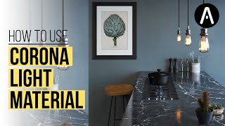 How to use the Corona render Light Material [upl. by Sesilu]