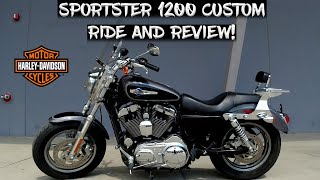 2014 Harley Davidson Sportster 1200 Custom Ride and Review [upl. by Eylatan667]