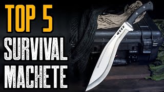 TOP 5 BEST MACHETE FOR SURVIVAL ON AMAZON [upl. by Yadsendew340]