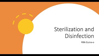 Sterilization and Disinfection [upl. by Gladine]