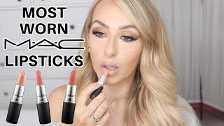 MOST WORN MAC LIPSTICKS [upl. by Darahs]