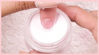 French Tip Nail Tutorial Using Dip Powder [upl. by Alyehc]