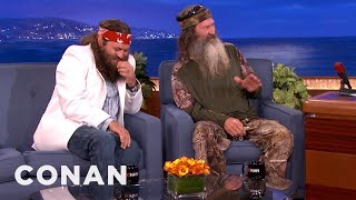 Duck Commanders Phil and Willie Robertson Interview  CONAN on TBS [upl. by Adnilem882]