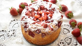 TORTA MORBIDA DI FRAGOLE E RICOTTA [upl. by Eicyac]