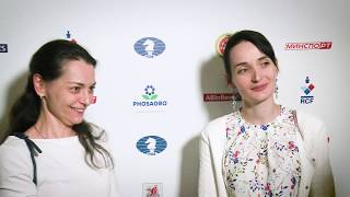 2019 Womens Candidates Round 9 Interview with Lagno and Kosteniuk [upl. by Yeslek]