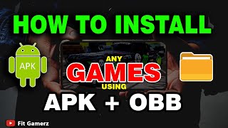 How To Install Games With Apk And Obb File on Android Device  Android 11 To 14 [upl. by Lalla]