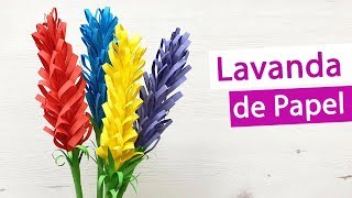 Lavanda de papel  Flores de papiroflexia rápidas y decorativas [upl. by Haseena]