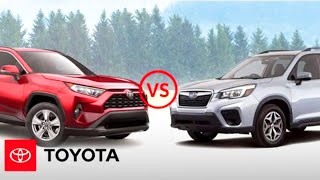 Toyota RAV4 vs Subaru Forester Premium RAV4 Specs amp Features Comparison  Toyota [upl. by Yelsehc723]