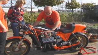 Laverda V6 start by Cor Dees Laverdamuseum [upl. by Htiffirg]