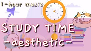 Study timer 1hour  with music aesthetic [upl. by Artemis]