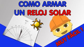 COMO hacer un RELOJ SOLAR 🌞 solo con PAPEL [upl. by Mirabella942]