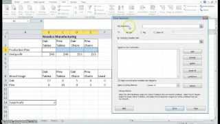 Using Excel Solver to solve a LP problem [upl. by Ruhtracm970]