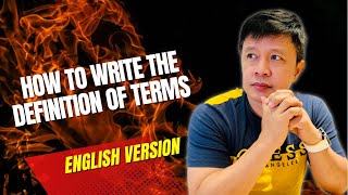 How to write the Definition of Terms [upl. by Hamrnand]