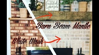 Brick Fireplace Makeover Start to Finish DIY [upl. by Gilberta]