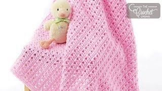 How to Crochet Beginner One Skein Baby Blanket [upl. by Furlong]