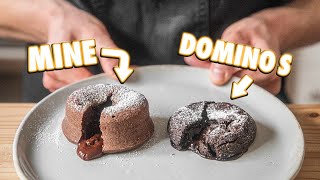 Making Dominos Chocolate Lava Cake At Home  But Better [upl. by Esila251]