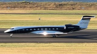 Gulfstream G700 Landing at PDX [upl. by Caspar970]