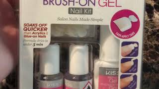 Kiss BrushOn Gel Nail Kit Tutorial [upl. by Ciccia38]