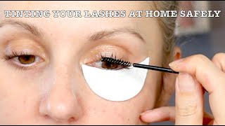 HOW I TINT MY LASHES SAFELY AT HOME [upl. by Daisy]