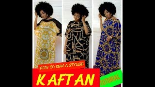 HOW TO CUT AND SEW A FLOWING KAFTAN DIY TUTORIAL [upl. by Wilhelmina309]