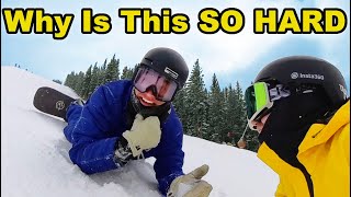 Expert Skier Tries Snowboarding [upl. by Rodavlas]