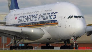 INCREDIBLE Airbus A380 Landing amp Takeoff  Singapore Airlines  Melbourne Airport Plane Spotting [upl. by Osanna]