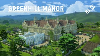 Greenhill Manor  The Sims 4  No CC No Mod  Stop Motion Build [upl. by Fritze247]