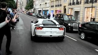 LOUDEST STRAIGHT PIPED Ferrari 812 NLARGO TERRORIZING London INSANE V12 SOUNDS [upl. by Dnomasor]