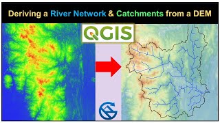 Deriving River Network amp Catchments from a DEM using QGIS [upl. by Odelinda515]