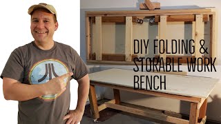 DIY Folding amp Storable Work Bench [upl. by Gnel]