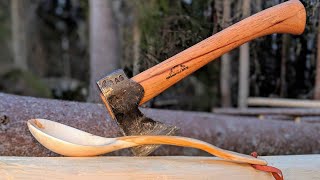 Wooden Spoon Carving with Gränsfors Bruks Axes [upl. by Filahk767]