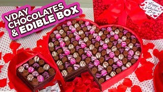 Easy Valentines Chocolates and EDIBLE BOX  How To Cake It [upl. by Llennyl]