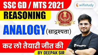 Analogy  Reasoning  SSC GD MTS 2021  wifistudy  Deepak Tirthyani [upl. by Eisseb]