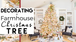 Christmas Decorating Tips  A Modern Farmhouse Christmas Tree  Christmas Decorations [upl. by Eneryt]