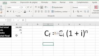 Calculando Interés Compuesto en Excel [upl. by Petrine]