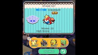 Crawdaunt Pokemon Shuffle Mobile stage 527 [upl. by Rosemarie]