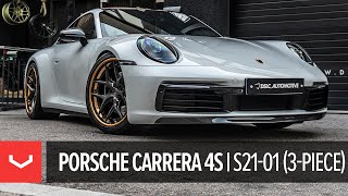 Porsche 992 Carrera 4S  Vossen S2101 3Piece [upl. by Earas]