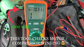 HOW TO MEGGER TEST A HVAC COMPRESSOR [upl. by Florance503]