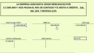 Venta al contado y a crédito con Iva y Retefuente silver [upl. by Ahsielat]