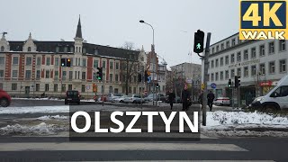 4K OLSZTYN POLAND WALKING TOUR  JANUARY 26 2023 [upl. by Pamella]