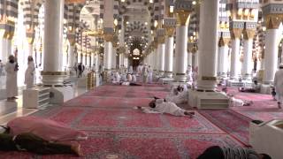 Hajj 2013  Madinah  Masjid Nabawi Interior [upl. by Selinda6]