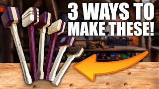 3 Ways To Make BEAUTIFUL Wooden Mallets  EASY DIY [upl. by Kaazi955]