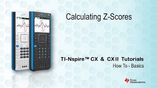 Calculating and understanding zscores with TInspire [upl. by Rumery]