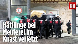 Gefängnismeuterei Polizei stürmt Knast in Thüringen  JVA Untermaßfeld [upl. by Ashli]