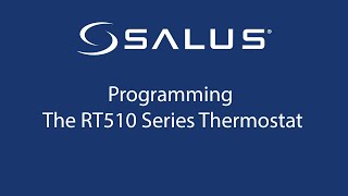 RT510 Series Thermostat  Programming [upl. by Schell]