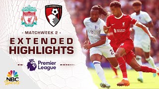 Liverpool v Bournemouth  PREMIER LEAGUE HIGHLIGHTS  8192023  NBC Sports [upl. by Innus]