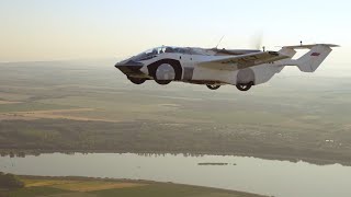 Convertible flying car completes first airport flight in Slovakia [upl. by Sible]