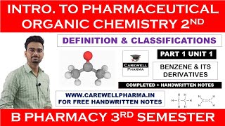 Introduction to pharmaceutical organic chemistry 2nd  B Pharmacy 3rd semester  Carewell Pharma [upl. by Eceryt]